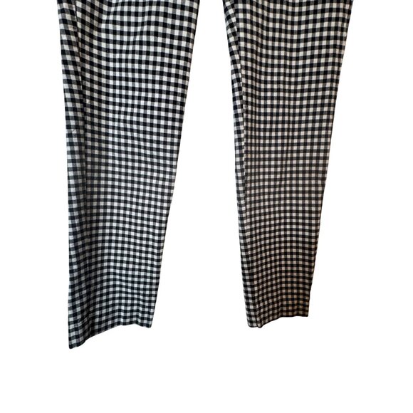 2/$30 Zara Medium Black & White Gingham Checkered Pants - Picture 7 of 13